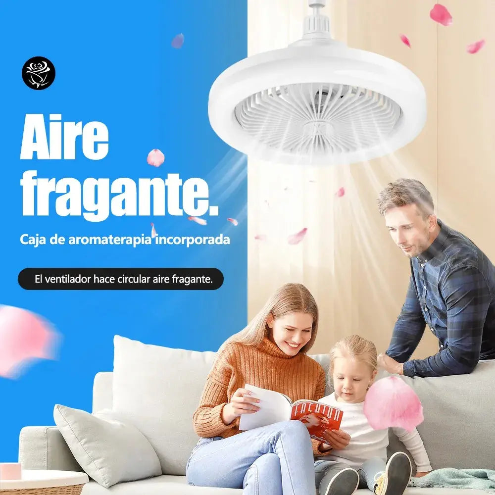 Lampara Led 360 Con Ventilador