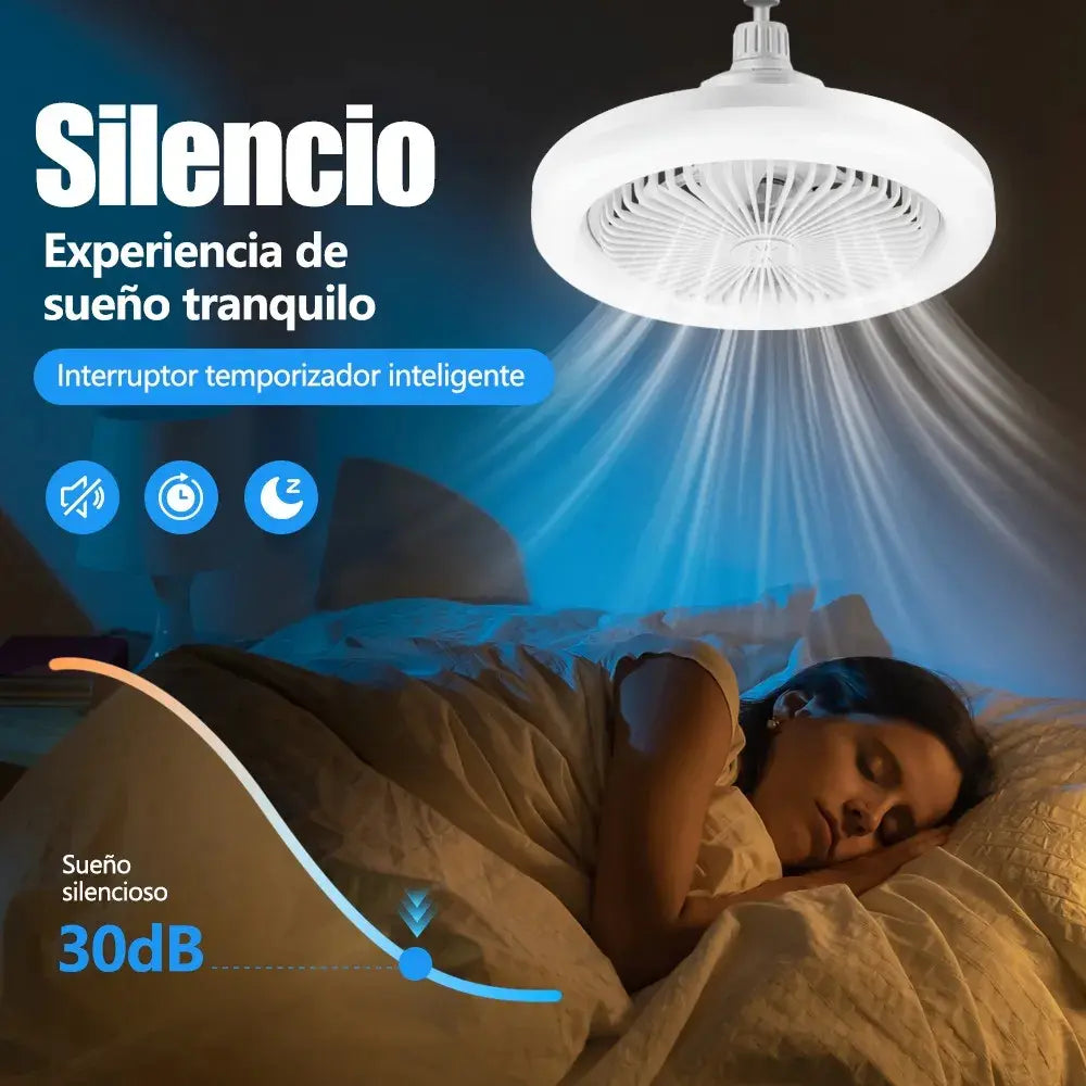 Lampara Led 360 Con Ventilador